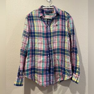 Ralph Lauren Men's Colorful Plaid Button Down Shirt